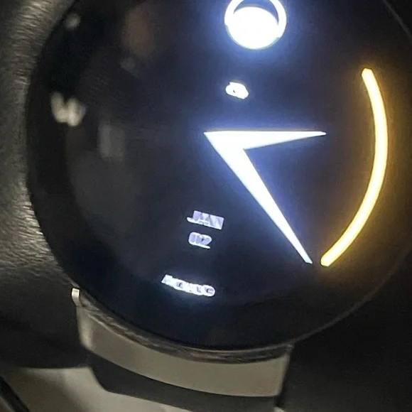 Movado 3660016 Black and Silver Watch with Charger smartwatch